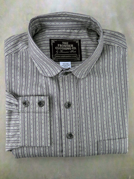 Lavender Filigree Stripe Men's Dakota Shirt