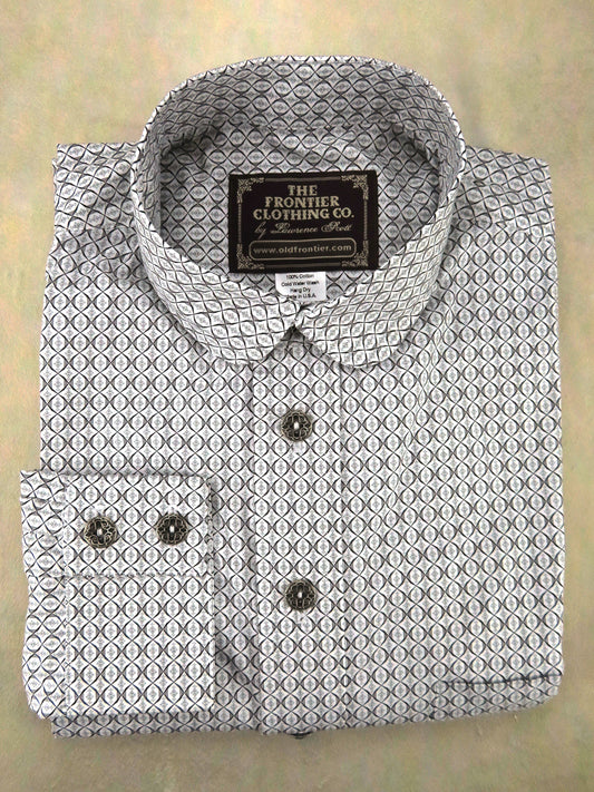 Black and White Lattice Men's Dakota Shirt
