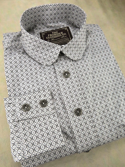 Black and White Lattice Men's Dakota Shirt