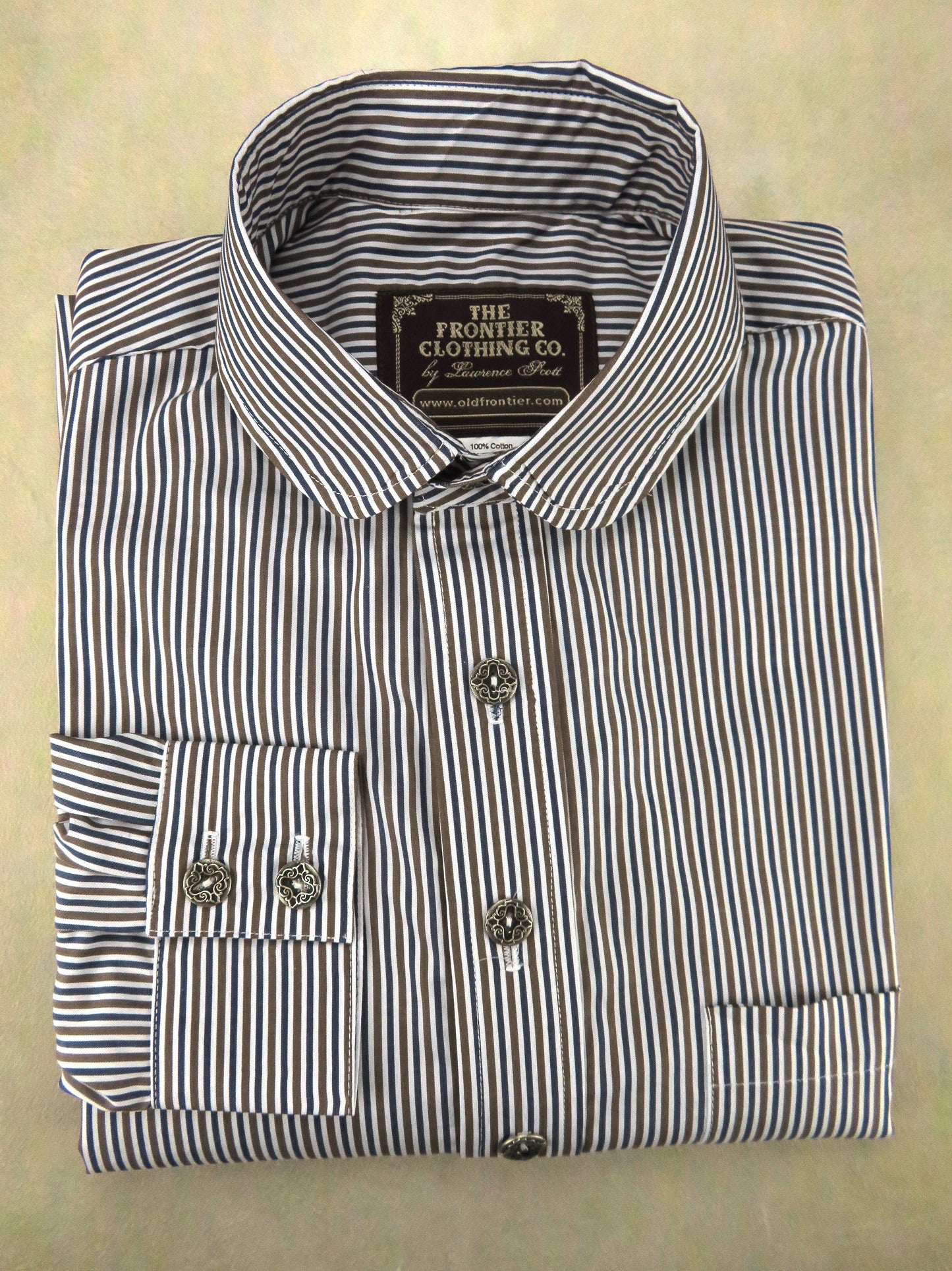 Dark Blue and Puce Stripe Men's Dakota Shirt