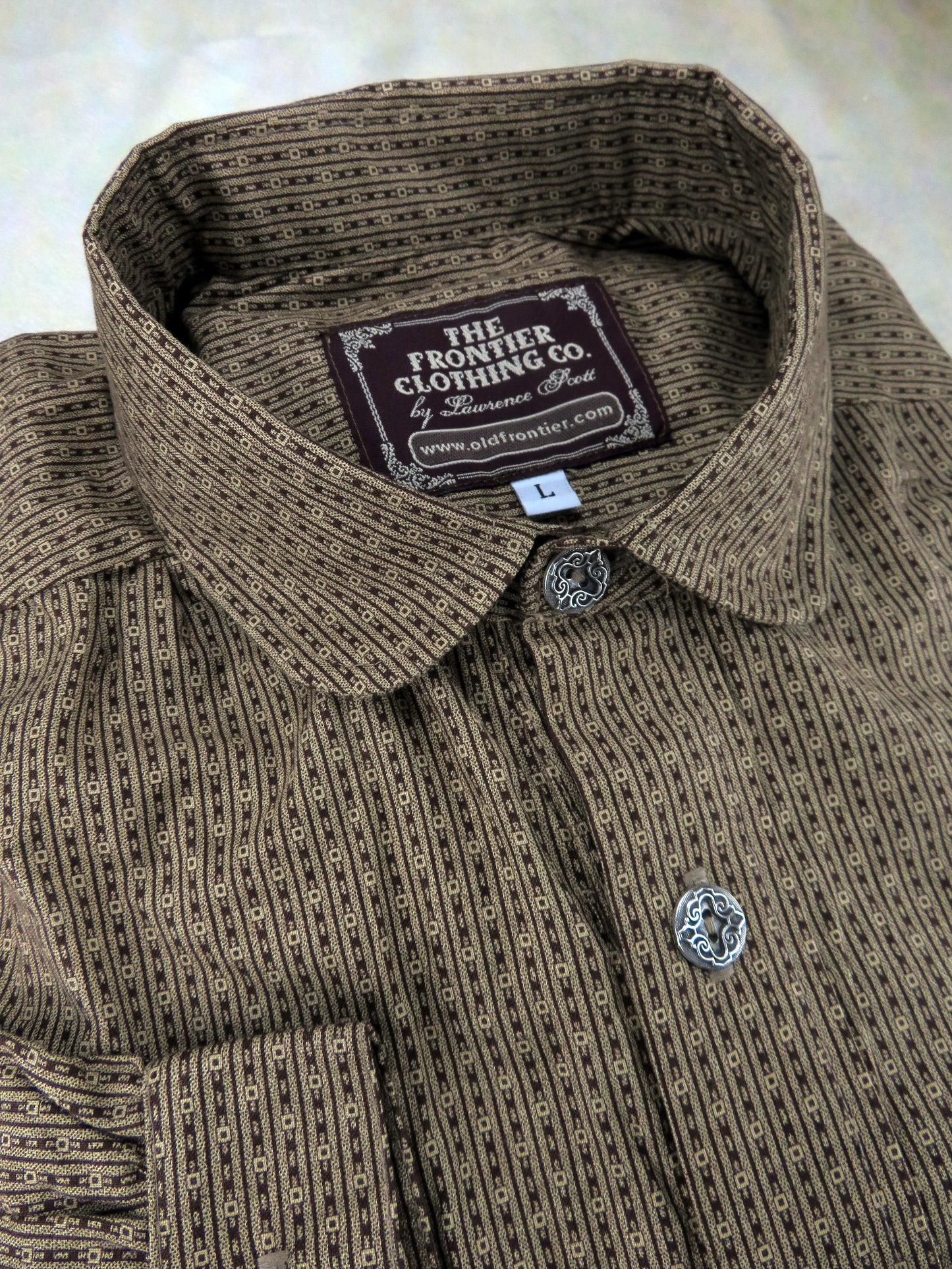 Mocha Southwest Stripe Men's Victorian Shirt