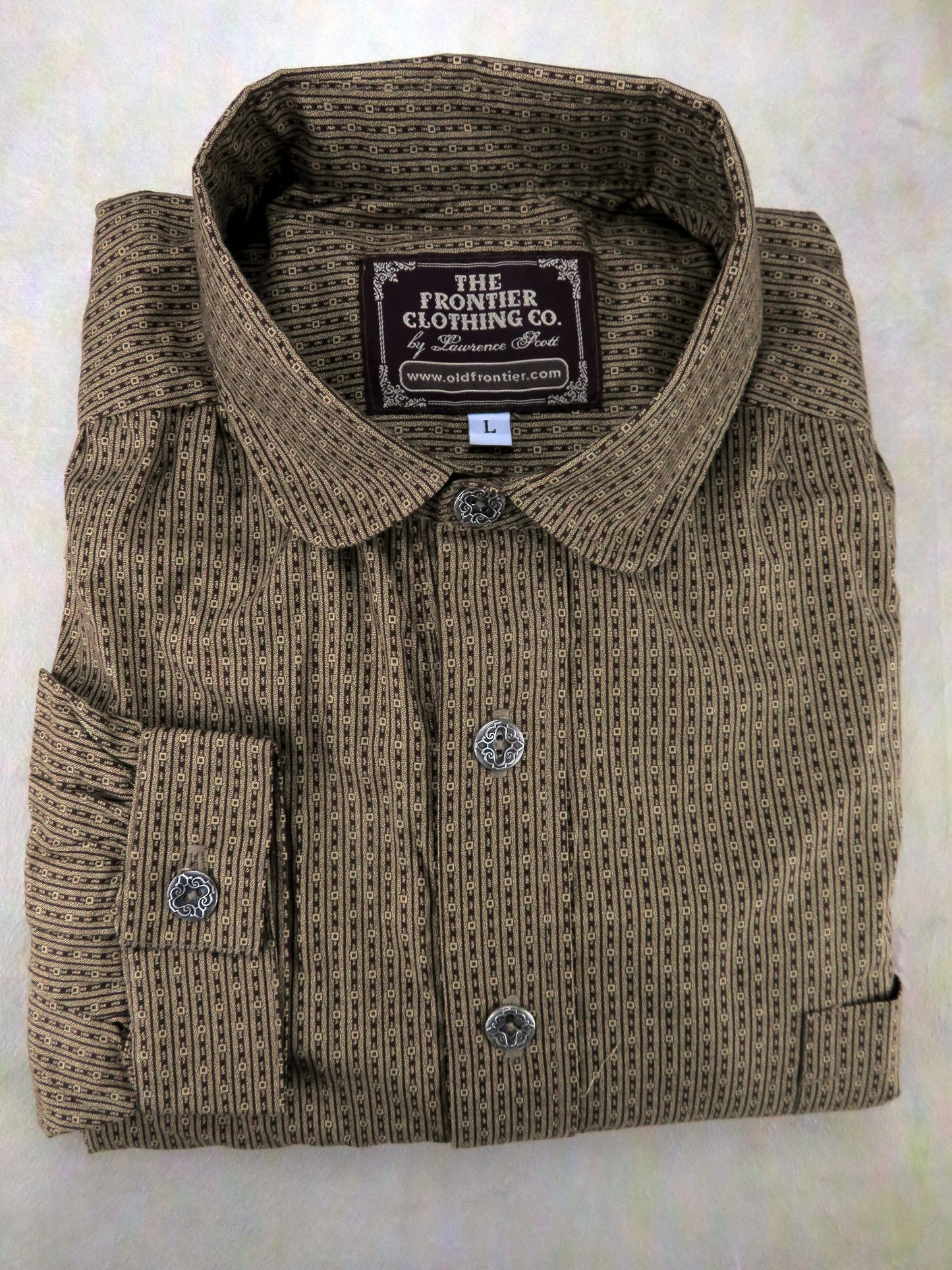 Mocha Southwest Stripe Men's Victorian Shirt