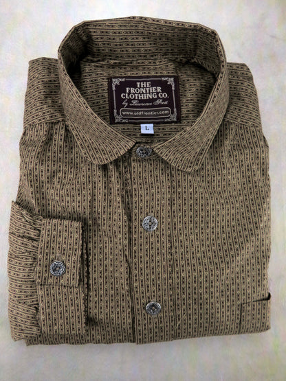 Mocha Southwest Stripe Men's Victorian Shirt