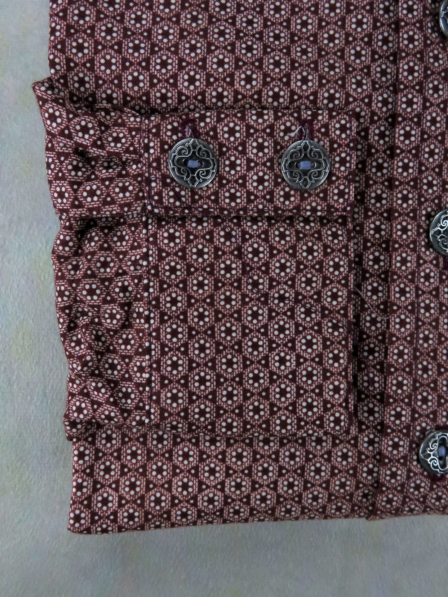 Brick Red Geometric Medallion Men's Dakota Shirt