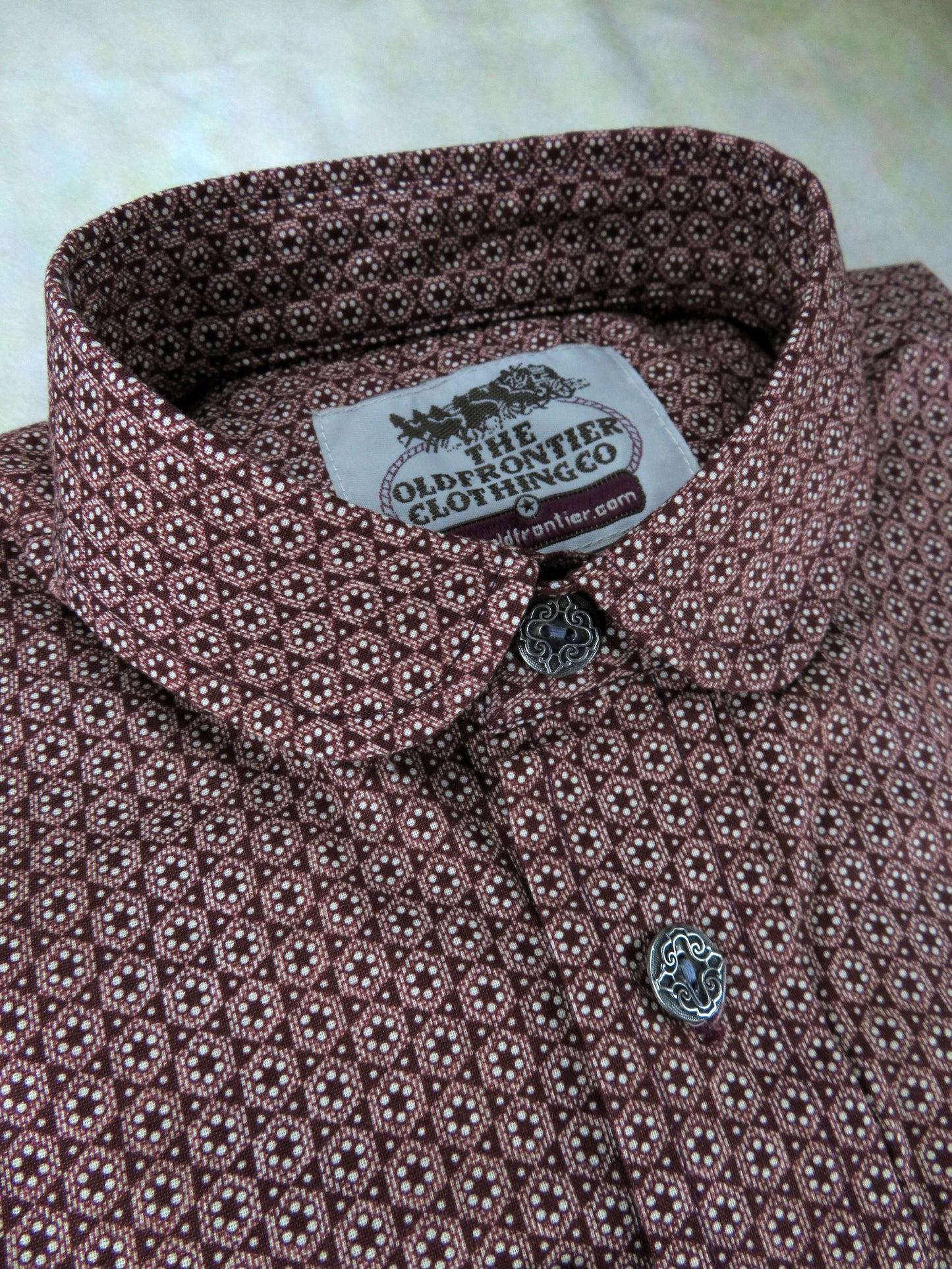 Brick Red Geometric Medallion Men's Dakota Shirt
