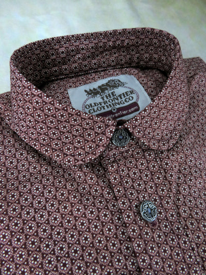 Brick Red Geometric Medallion Men's Dakota Shirt