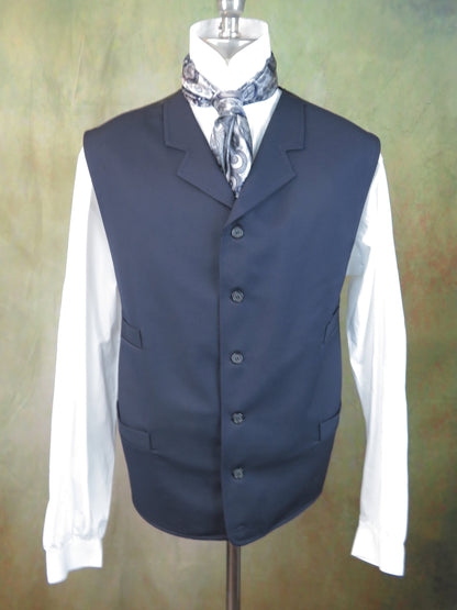 Men's Notch Vest - Navy Tropical Worsted #129B