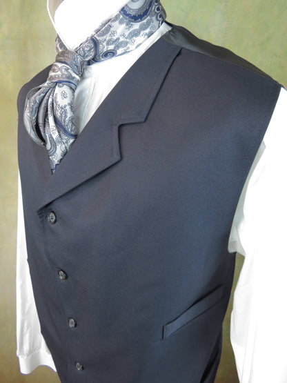 Men's Notch Vest - Navy Tropical Worsted #129B