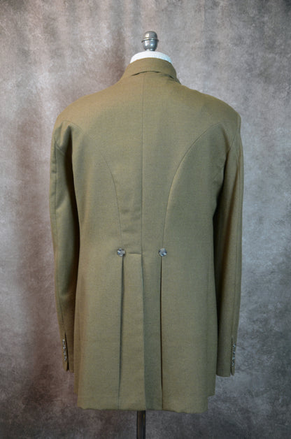 Men's Town Coat - Light Tan Cashmere Wool Blend Herringbone #694