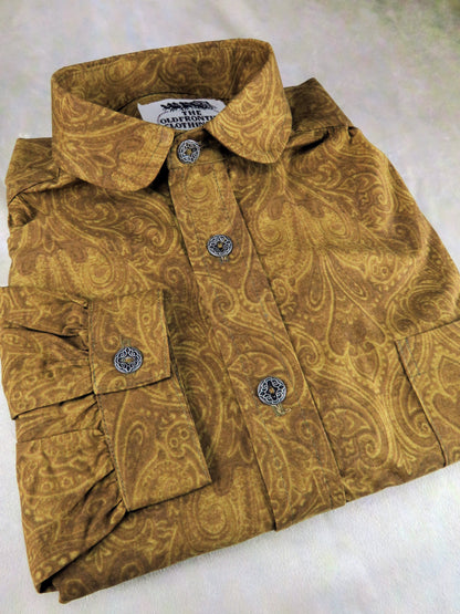 Sandstone Floral Paisley Men's Victorian Shirt