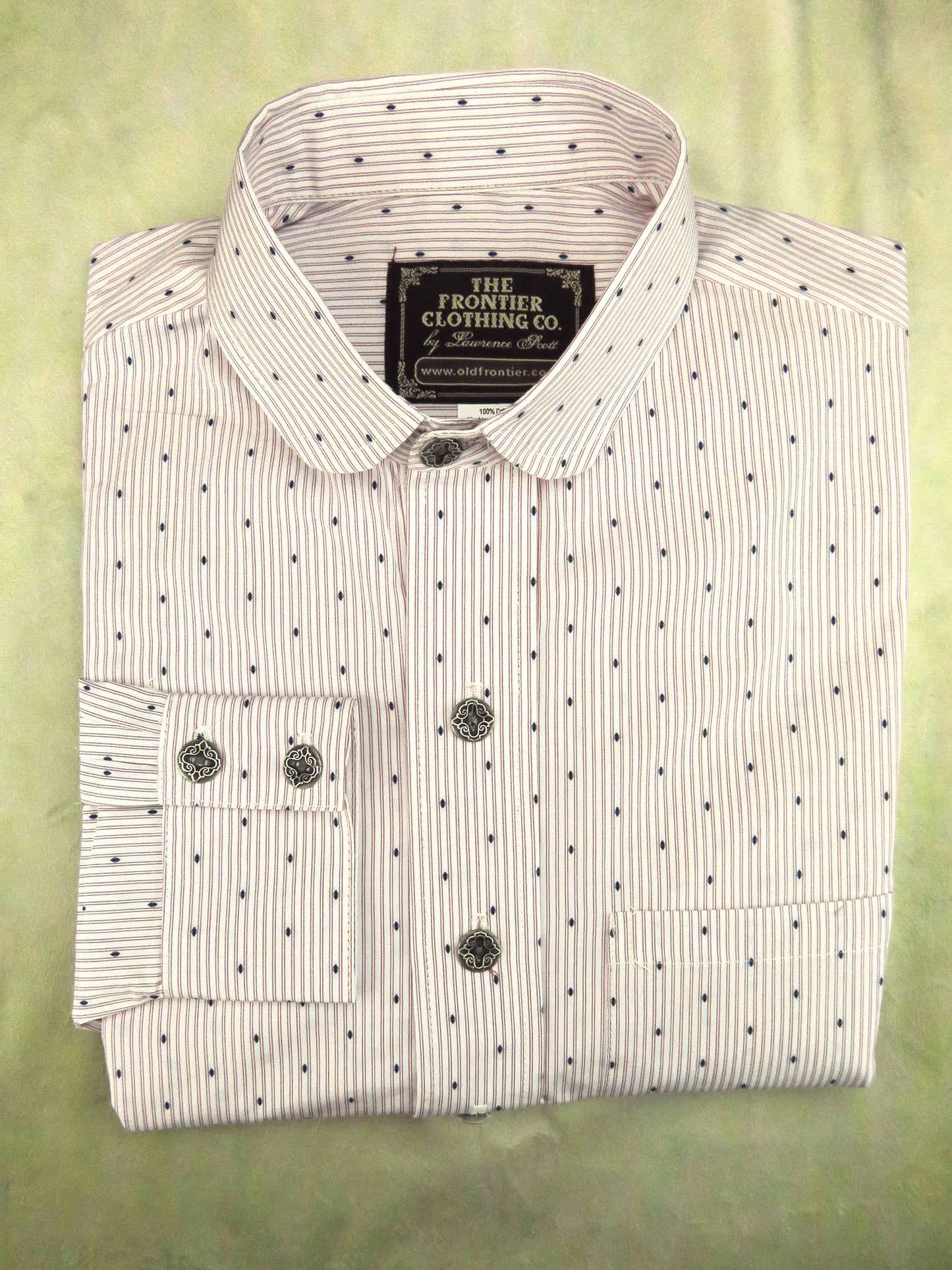 Wine Stripe With Diamond Accents Men's Dakota Shirt