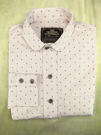 Wine Stripe With Diamond Accents Men's Dakota Shirt