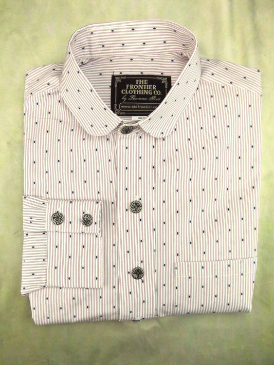Wine Stripe With Diamond Accents Men's Dakota Shirt
