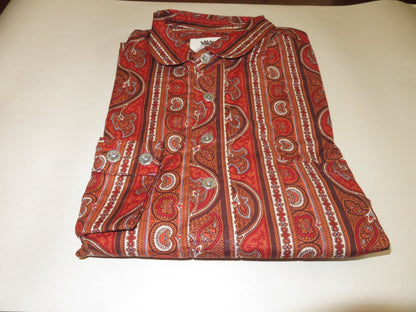 Dark Red Paisley Wallpaper Dakota Shirt