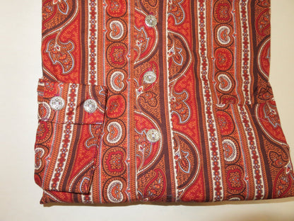 Dark Red Paisley Wallpaper Dakota Shirt