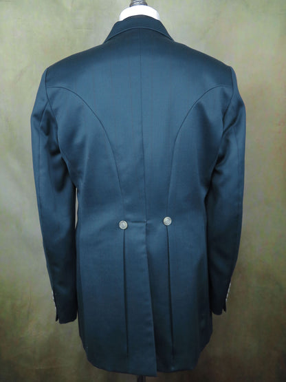Men's Town Coat - Emerald Green with Brown Stripe #429-B