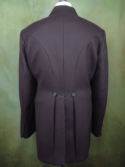 Men's Town Coat - Wine Tweed