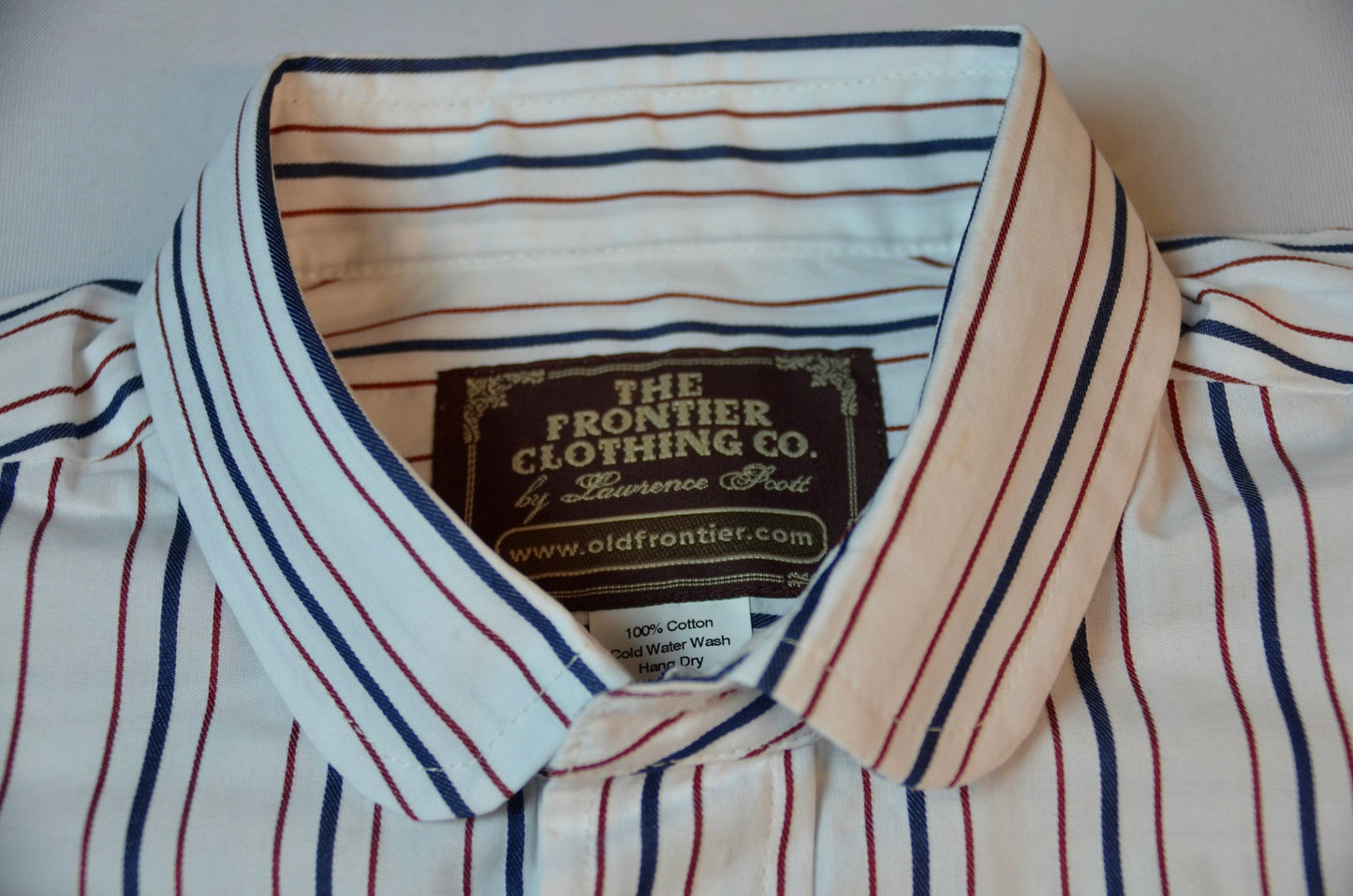 Alternating Red and Blue Stripe Men's Dakota Shirt