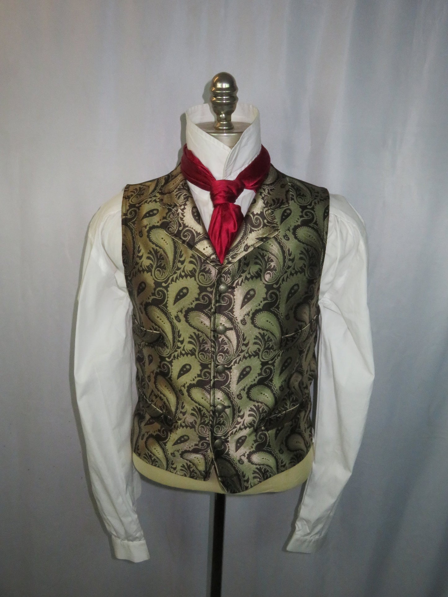 Men's Brocade Vest - Inverse Brown
