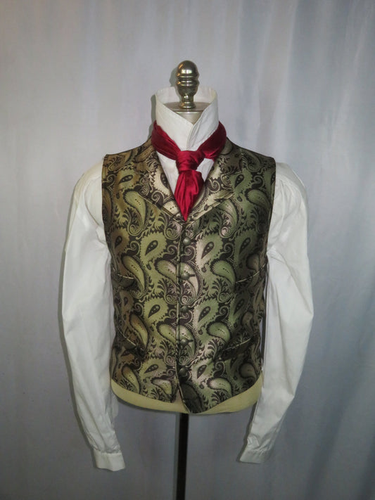 Men's Brocade Vest - Inverse Brown