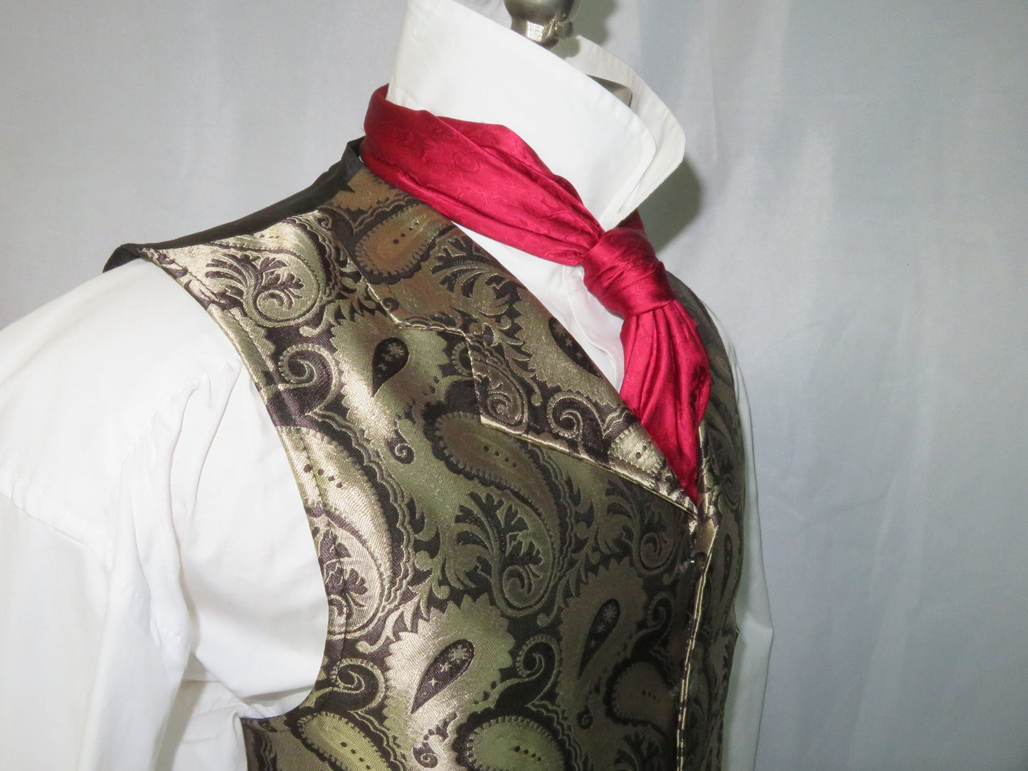 Men's Brocade Vest - Inverse Brown