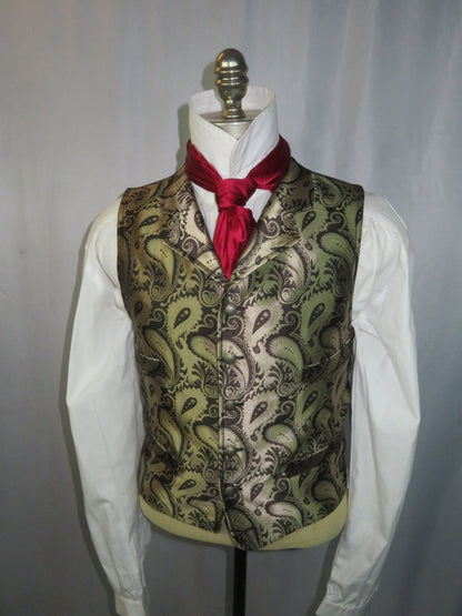 Men's Brocade Vest - Inverse Brown