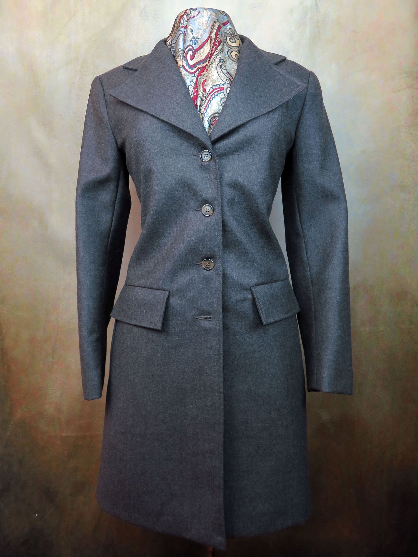 Women's Frock Coat - Dark Brown Tweed #943
