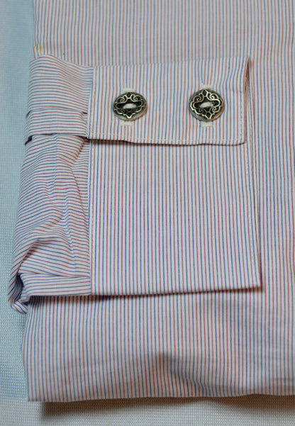 Red and Blue Pencil Stripe Men's Dakota Shirt