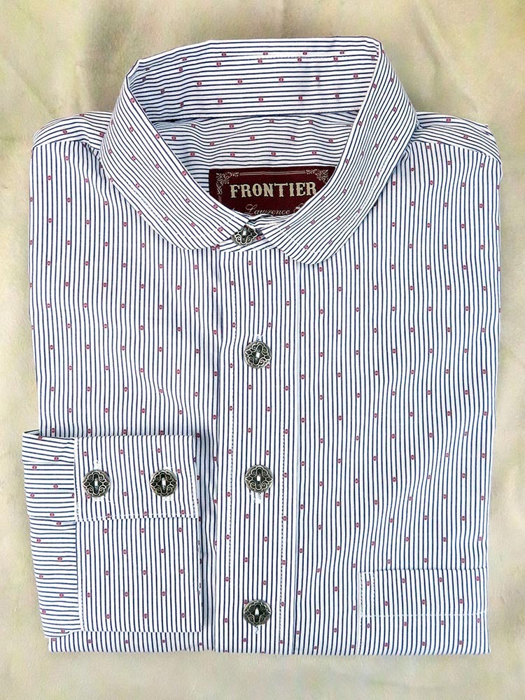 Black Pencil Stripe with Red Accent Men's Dakota Shirt