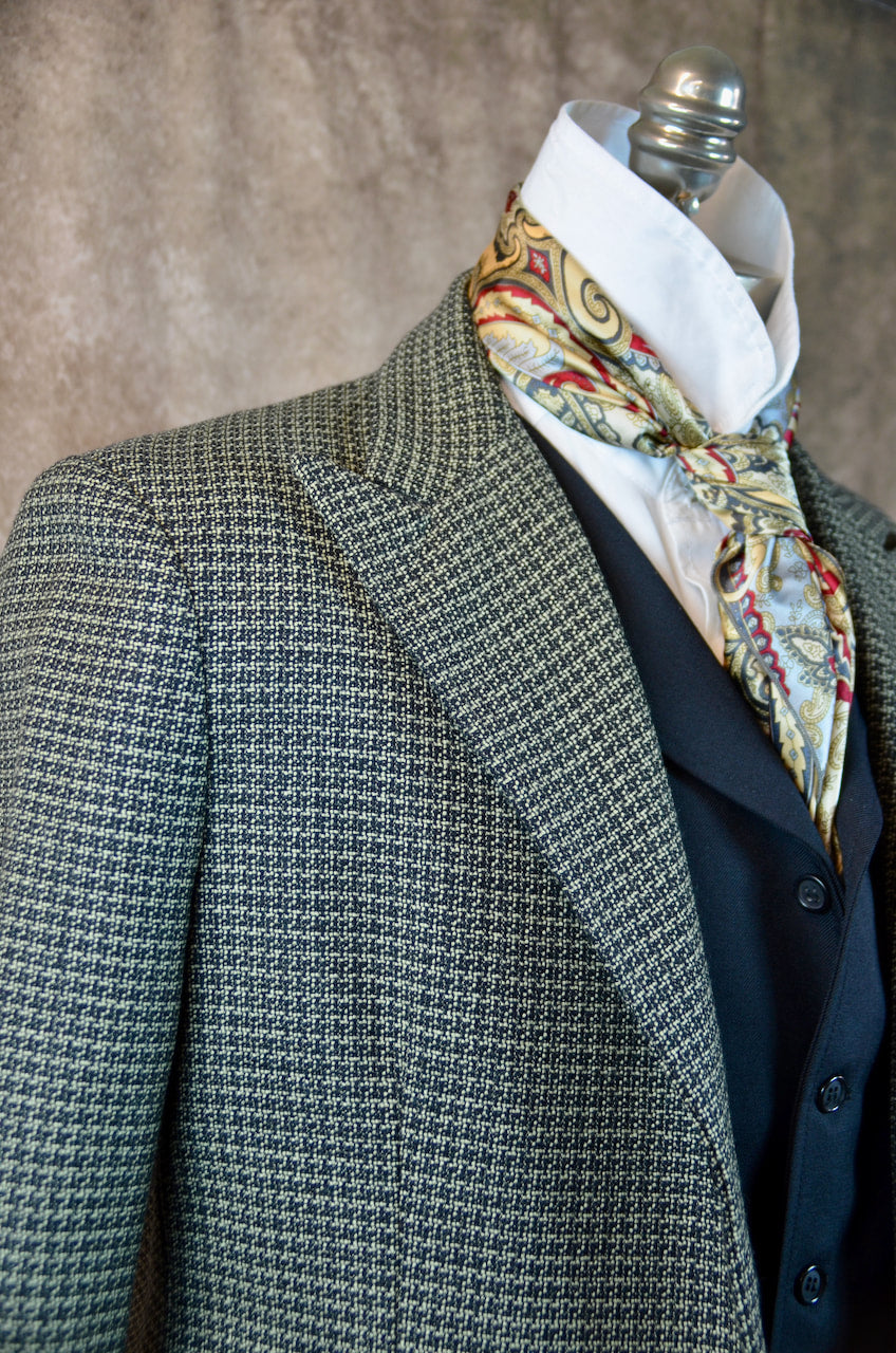 Men's Town Coat - Black and White Alternative Houndstooth f99