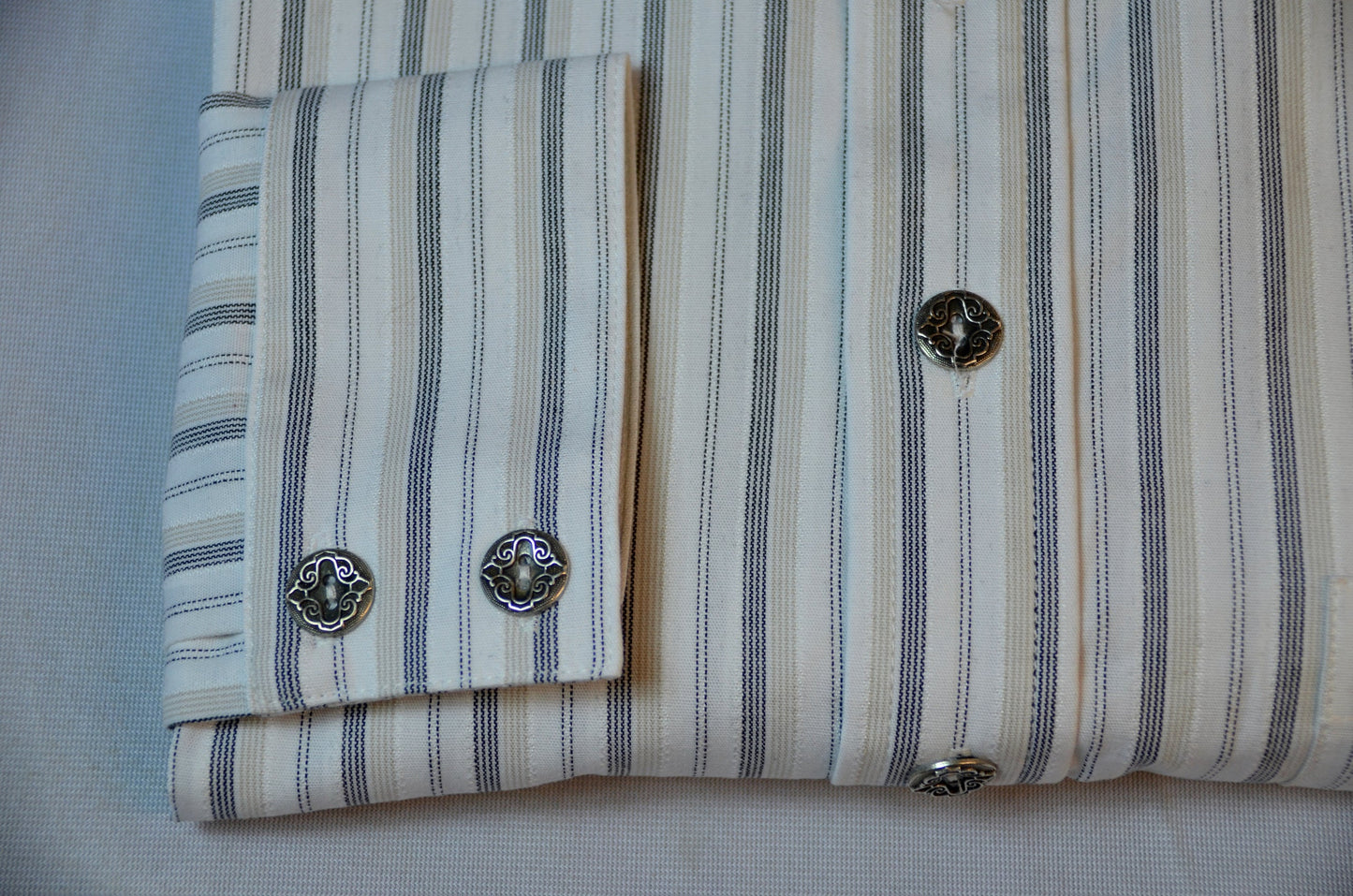 Cream & Black Stripe - Men's Dakota Shirt