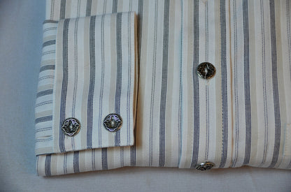 Cream & Black Stripe - Men's Dakota Shirt