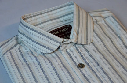 Cream & Black Stripe - Men's Dakota Shirt