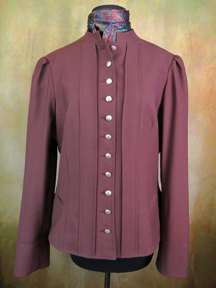 Women's Victoriana Jacket - Dusty Burgundy Worsted f118