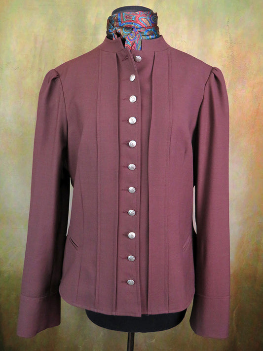Women's Victoriana Jacket - Dusty Burgundy Worsted f118