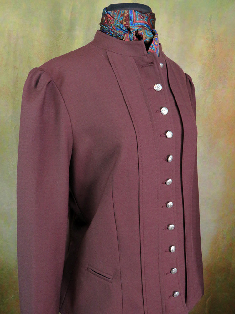 Women's Victoriana Jacket - Dusty Burgundy Worsted f118