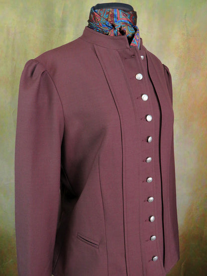 Women's Victoriana Jacket - Dusty Burgundy Worsted f118