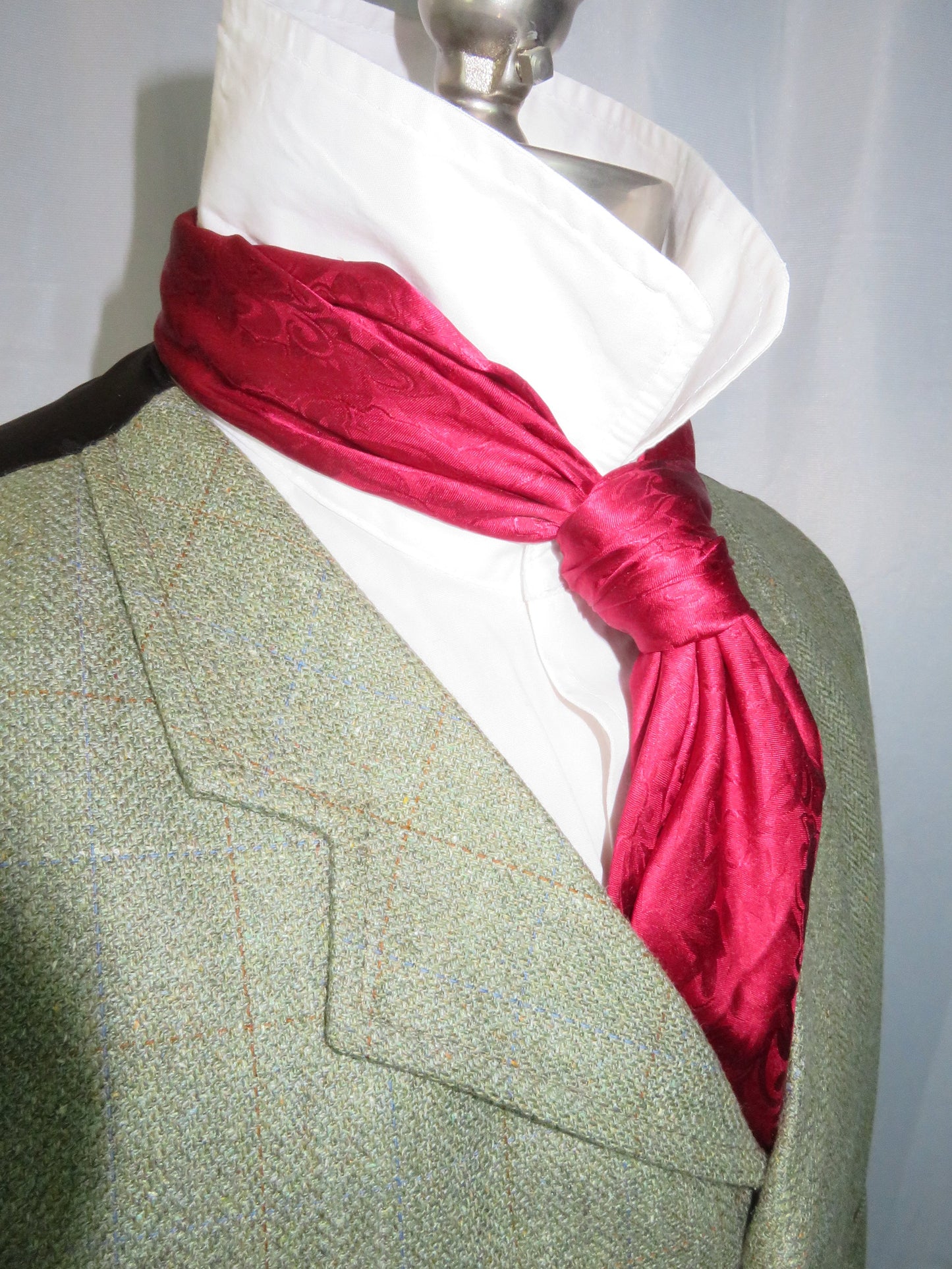 Men's Notch Vest - Seafoam Green with Blue and Copper Windowpane f113