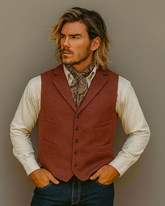 Men's Notch Vest - Western Sunset