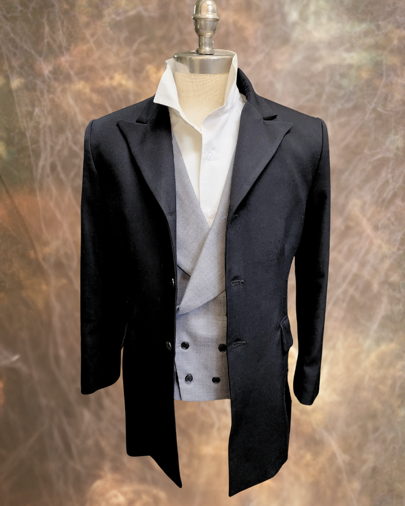 Men's Double Breasted Vest - Grey