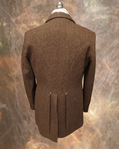 Men’s Town Coat - Saddlewood Herringbone Tweed
