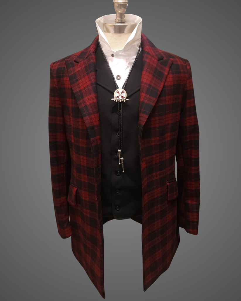 Men’s Town Coat - Yukon Red and Black Plaid