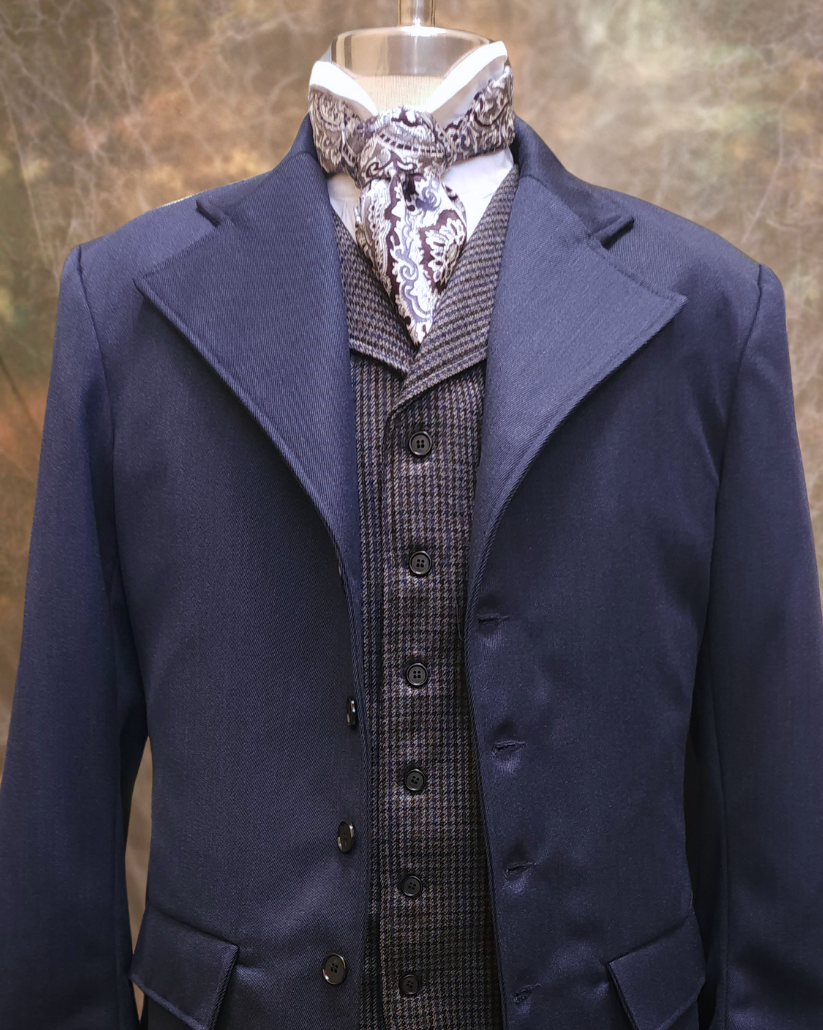 Men's Dark Indigo Wool Frock Coat