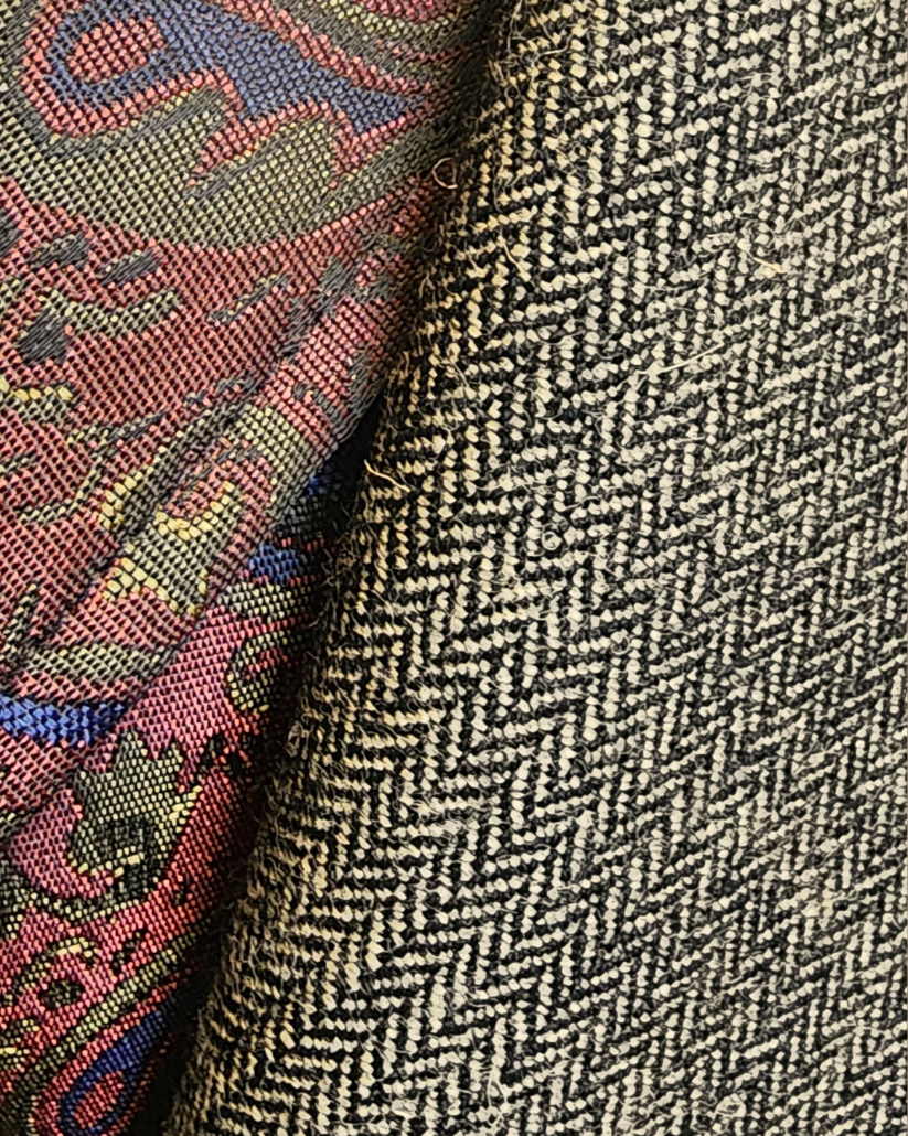 Men's Frock Coat - Green Mini Herringbone