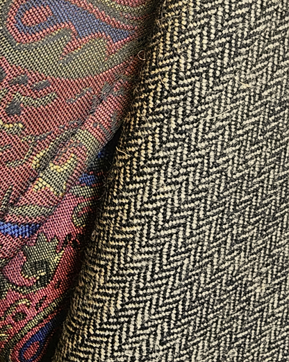 Men's Frock Coat - Green Mini Herringbone