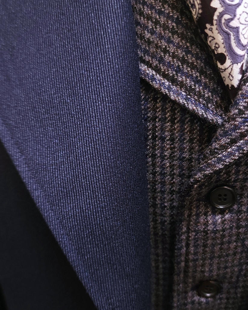 Men's Dark Indigo Wool Frock Coat